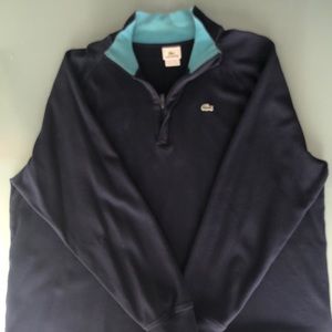 Men’s Lacoste pullover 1/4 zip blue